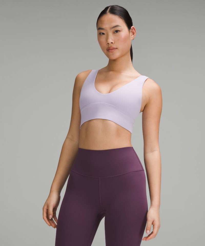 Lululemon lululemon Align™ V-Neck Bra *Light Support, A / B Cup Lilac Ether Online Outlet Sale