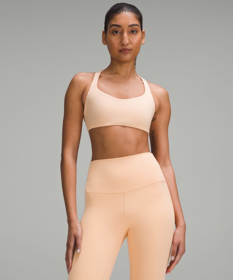 Lululemon Free to Be Bra - Wild *Light Support, A / B Cup Peach Bellini Online Outlet Sale