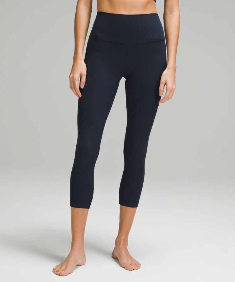 Lululemon lululemon Align™ High-Rise Ribbed Crop 23" True Navy Online Outlet Sale