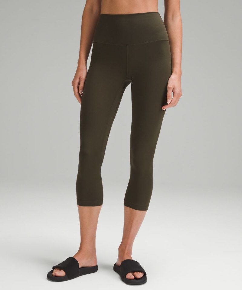 Lululemon lululemon Align™ High-Rise Crop 21" Dark Olive Online Outlet Sale