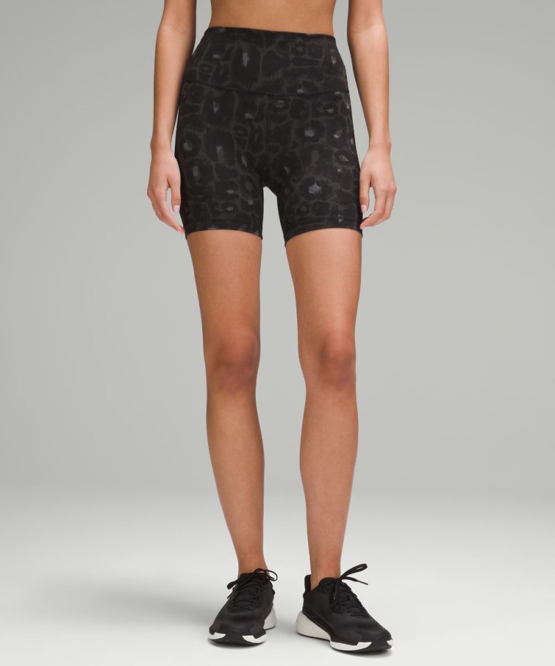 Lululemon Wunder Train High-Rise Short 6" Spray Leopard Black Multi (not available) Online Outlet Sale