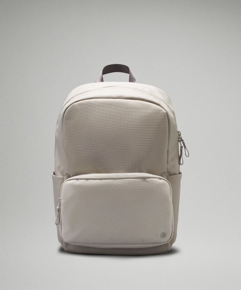 Lululemon Everywhere Backpack 22L *Tech Canvas Raw Linen / White Opal / Traverse Grey Online Outlet Sale