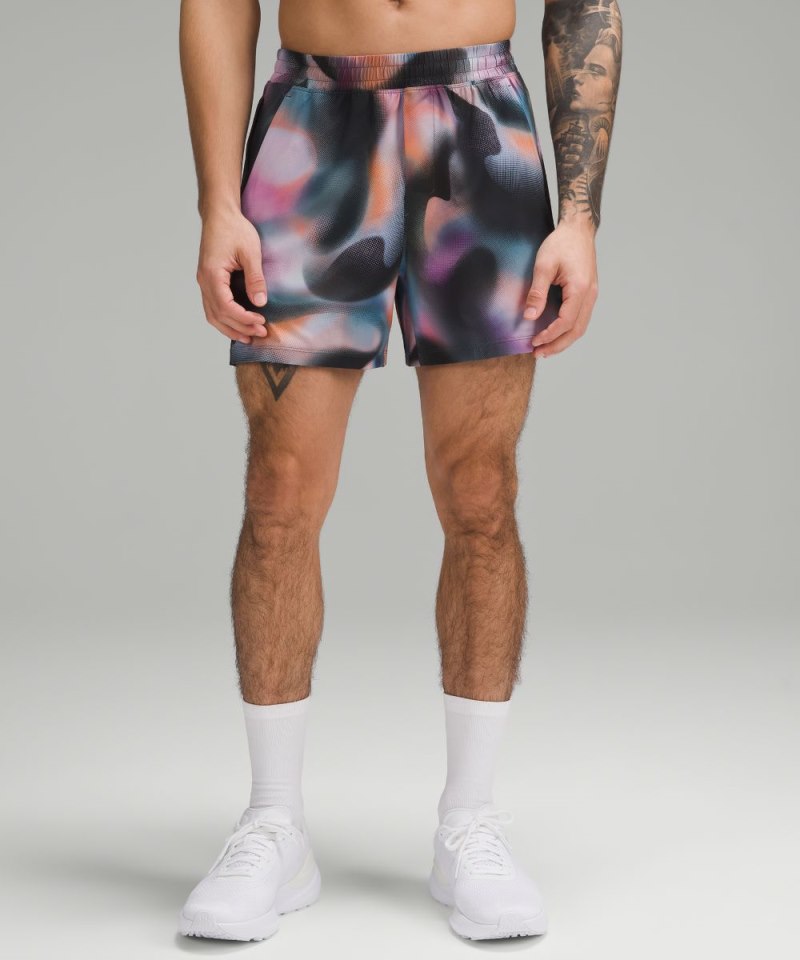 Lululemon Pace Breaker Linerless Short 5" Digital Murmuration Teal Multi Online Outlet Sale