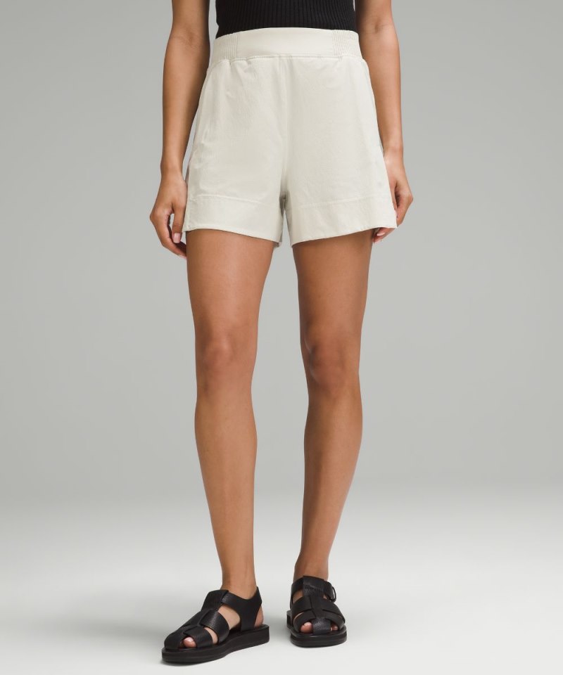 Lululemon Stretch Woven Relaxed-Fit High-Rise Short 4" Bone Online Outlet Sale
