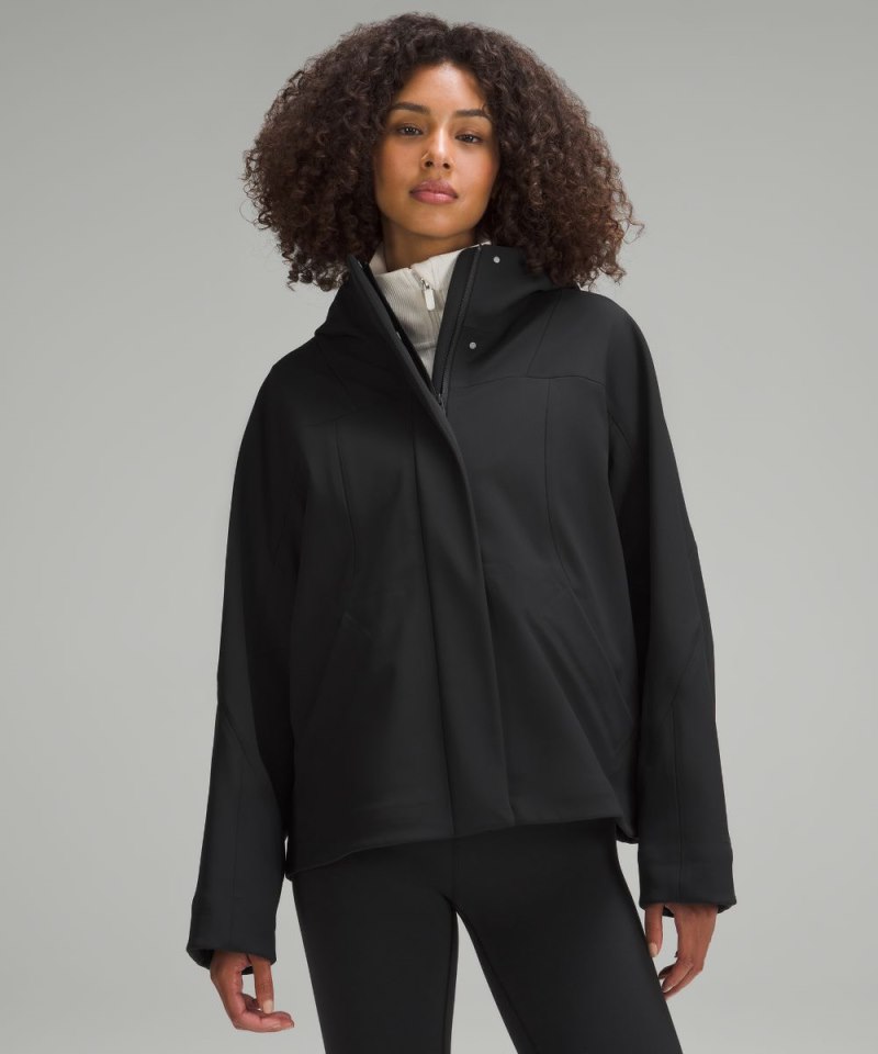 Lululemon RepelShell Cinch-Back Rain Jacket Black Online Outlet Sale