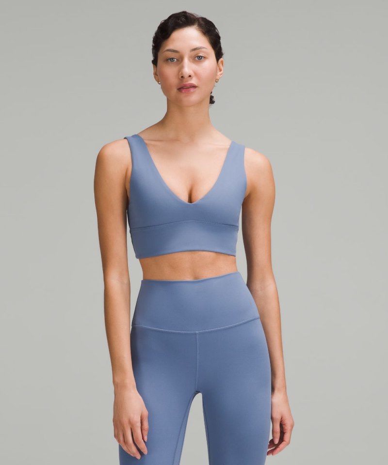 Lululemon lululemon Align™ V-Neck Bra *Light Support, A / B Cup Oasis Blue Online Outlet Sale