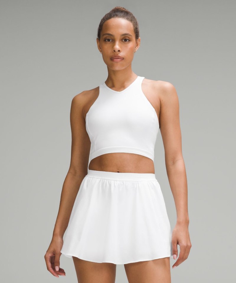 Lululemon Narrow Hem Cropped Tennis Tank Top *Medium Support, B / C Cup White Online Outlet Sale