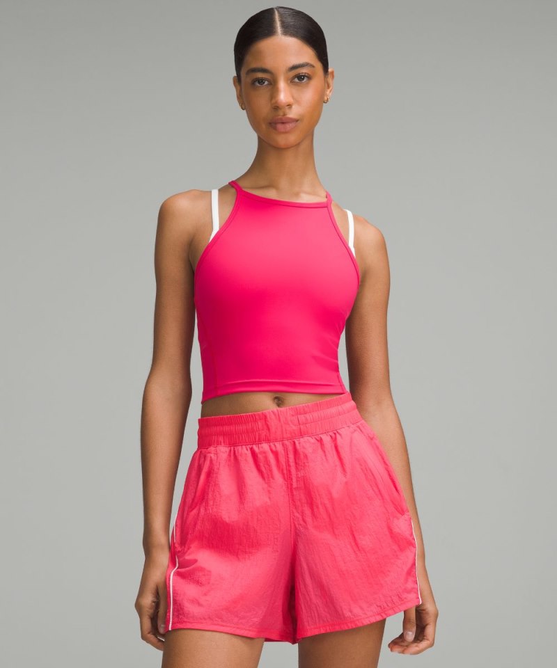 Lululemon Wunder Train High-Neck Cross-Back Tank Top Cherry Mist Online Outlet Sale
