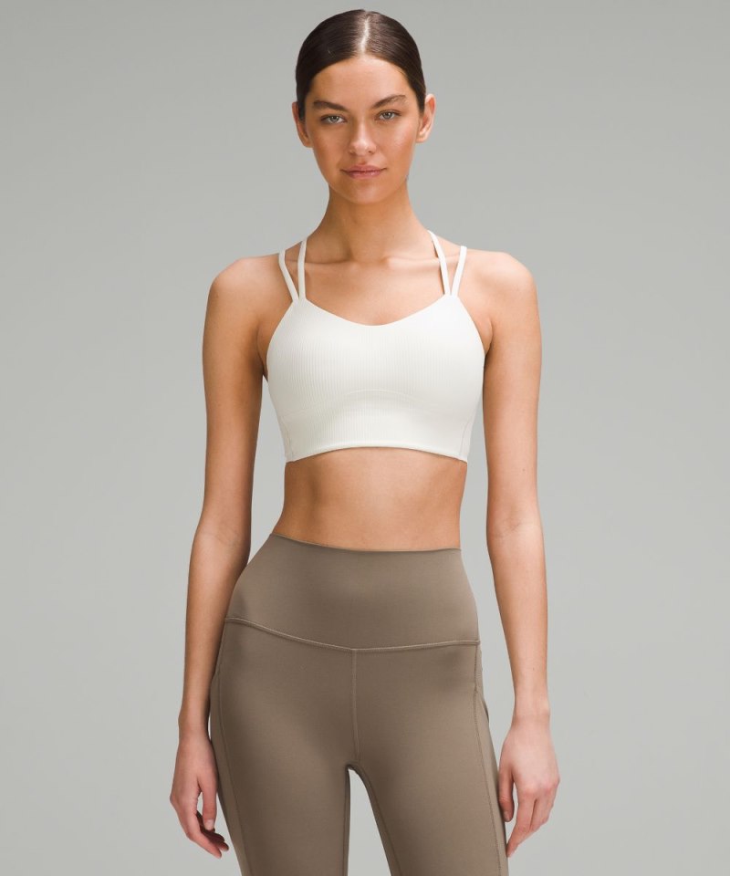 Lululemon Like a Cloud Ribbed Longline Bra *Light Support, B / C Cup Bone Online Outlet Sale