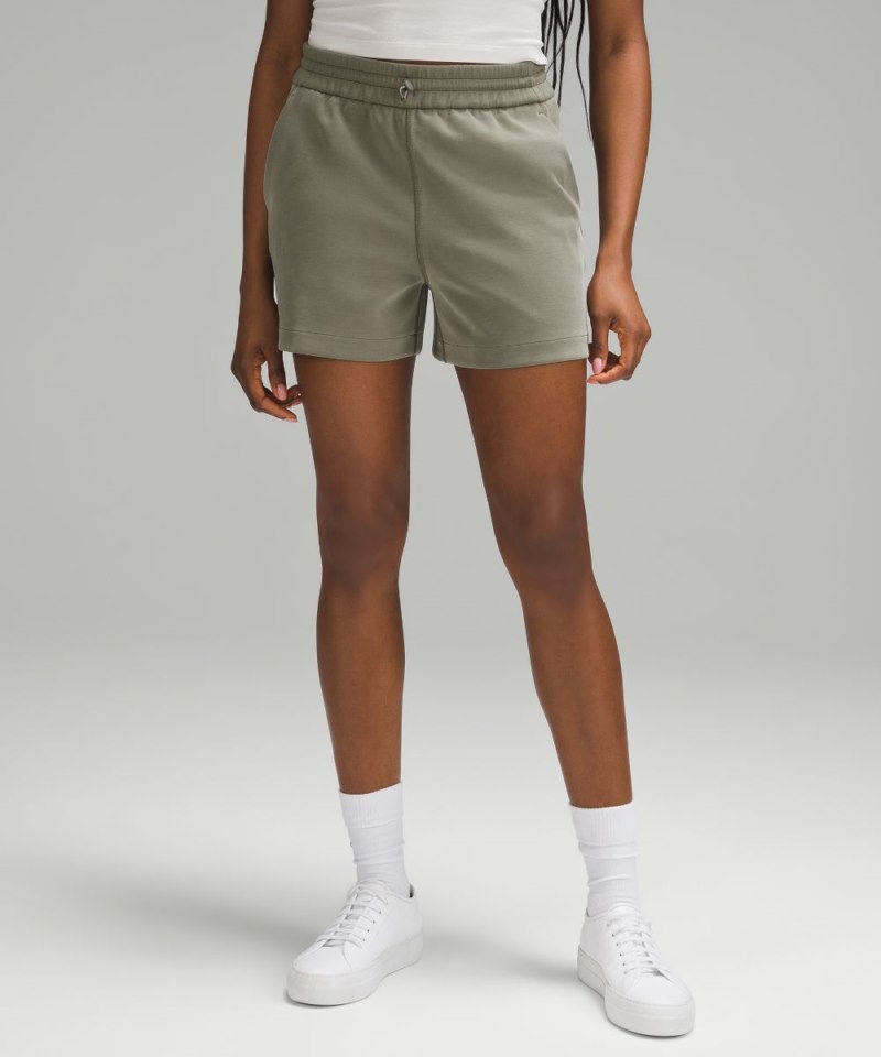 Lululemon Softstreme High-Rise Short 4" Army Green Online Outlet Sale