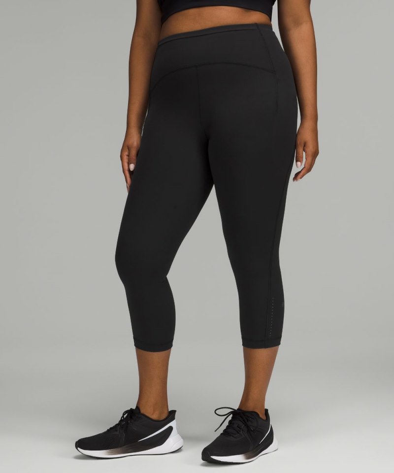 Lululemon Swift Speed High-Rise Crop 21" Black Online Outlet Sale