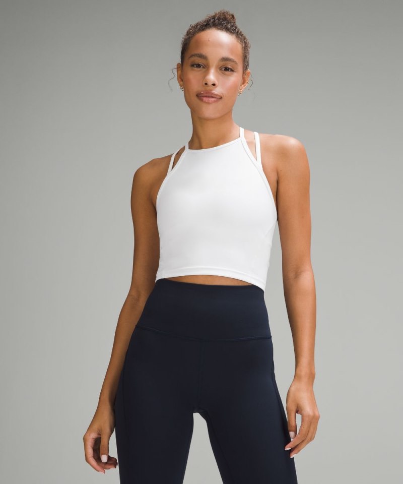 Lululemon Wunder Train High-Neck Cross-Back Tank Top White Online Outlet Sale
