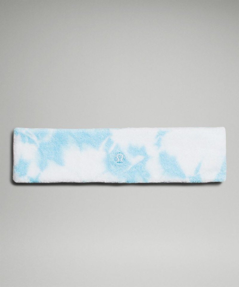 Lululemon Cotton Terry Sweatband Cyan Blue Online Outlet Sale